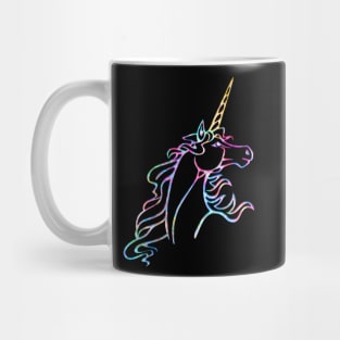 Majestic Unicorn in Rainbow Colors Mug